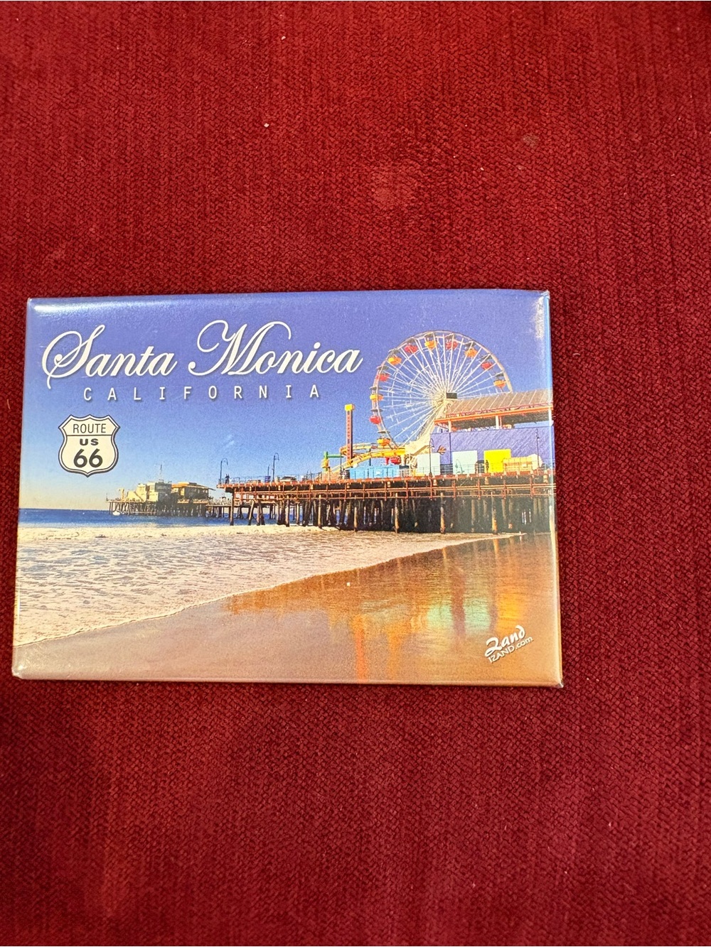 Pre Owned California Santa Monica Refrigerator Decor-3.5”x2.5”
